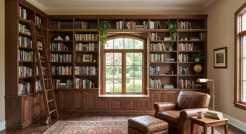 Custom Bookshelves Installation in Winston Salem, NC