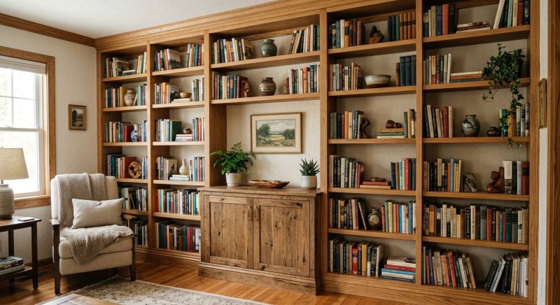 Custom Bookcase Installation in Woodbridge, VA