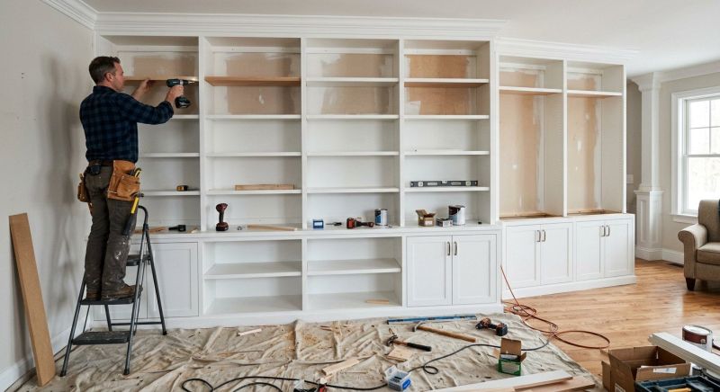 Custom Bookcase Installation in Alexandria, VA