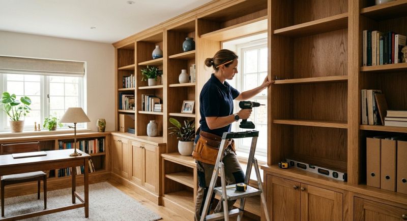 Custom Bookshelves Installation in Charlotte, NC