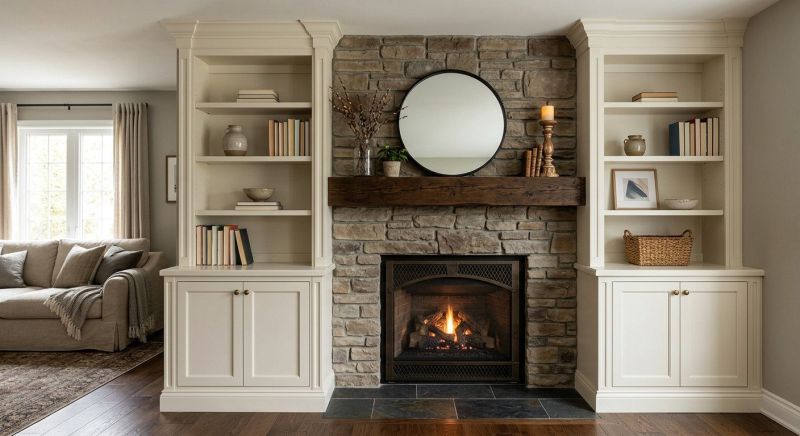 Fireplace Cabinet Installation in Woodbridge, VA