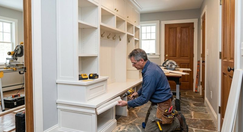 Mudroom Carpentry Installation in Fairfax, VA